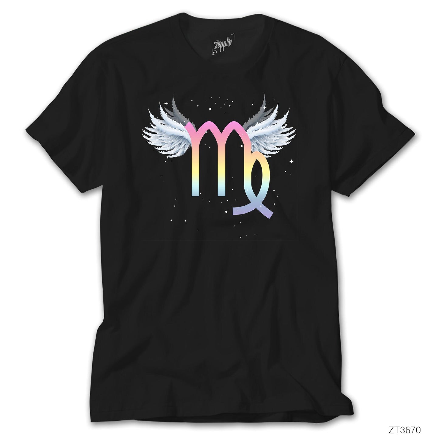 Başak Burcu Kanatlar Siyah Tişört