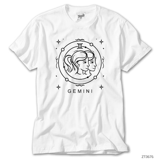 Ikizler Burcu Gemini Beyaz Tişört