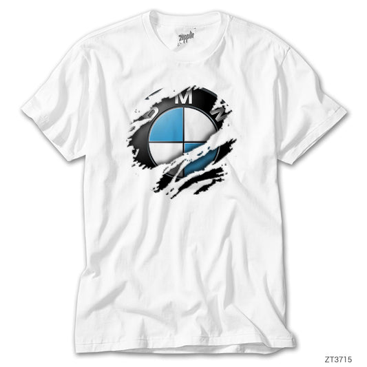 BMW Tear Torn Beyaz Tişört