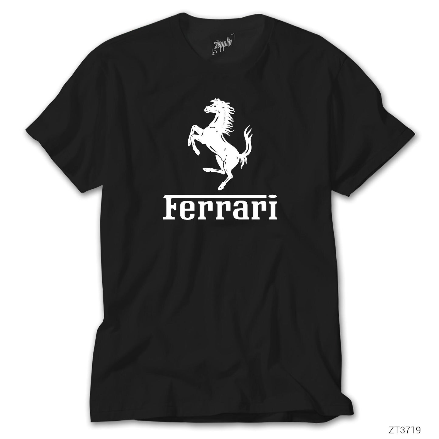 Ferrari Logo Siyah Tişört