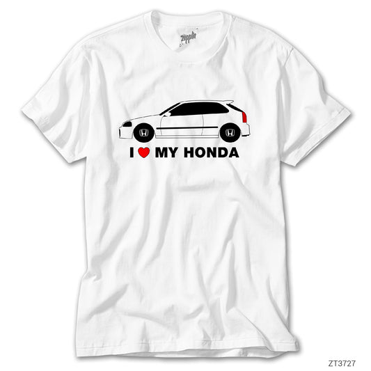 I Love My Honda Beyaz Tişört