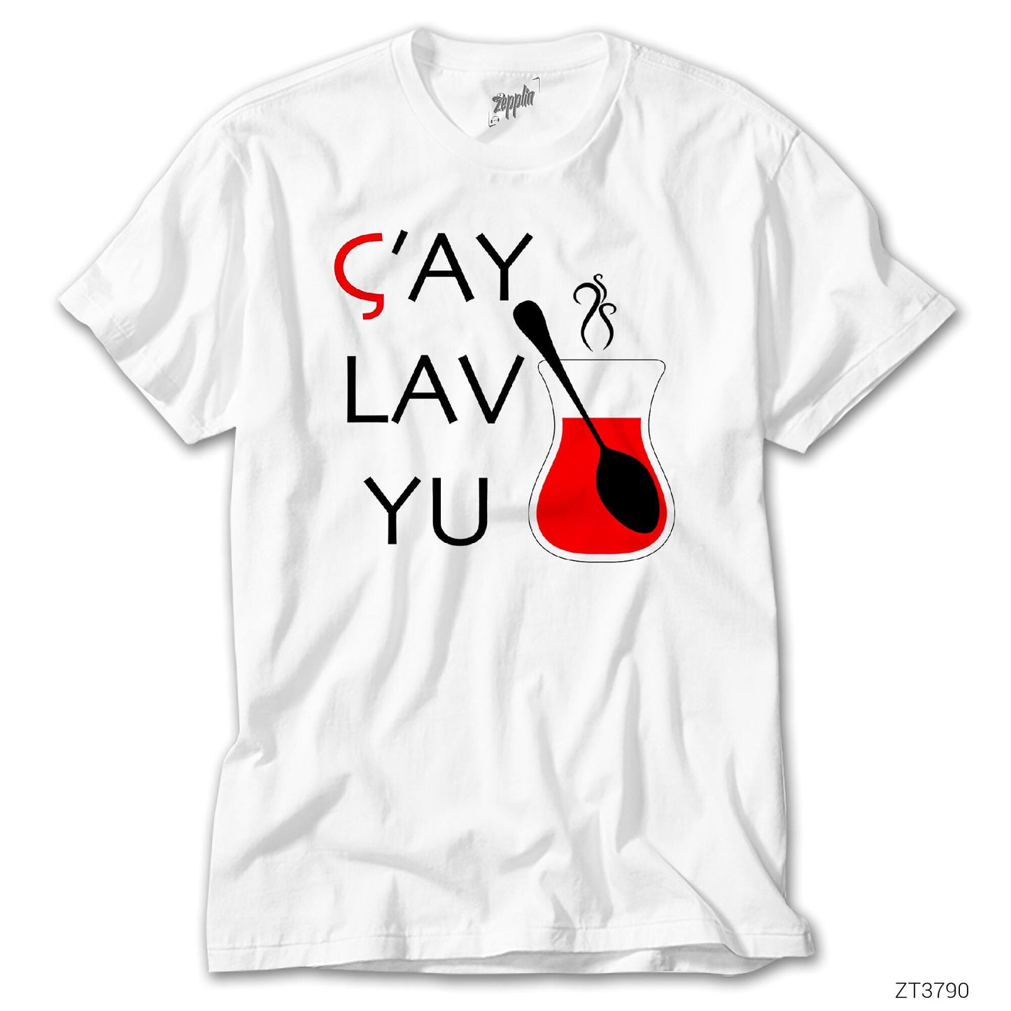 Çay Lav Yu Beyaz Tişört