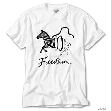 Freedom Zebra Beyaz Tişört