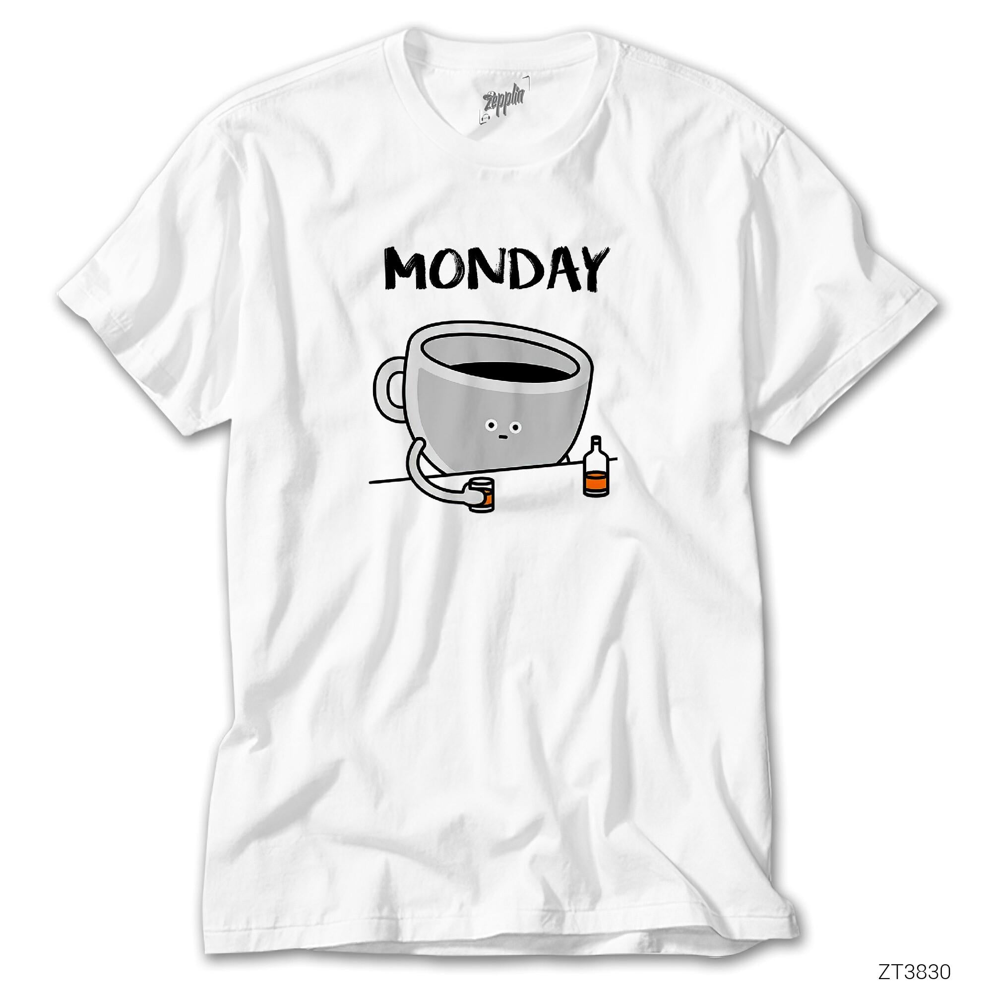 Monday Pazartesi Beyaz Tişört