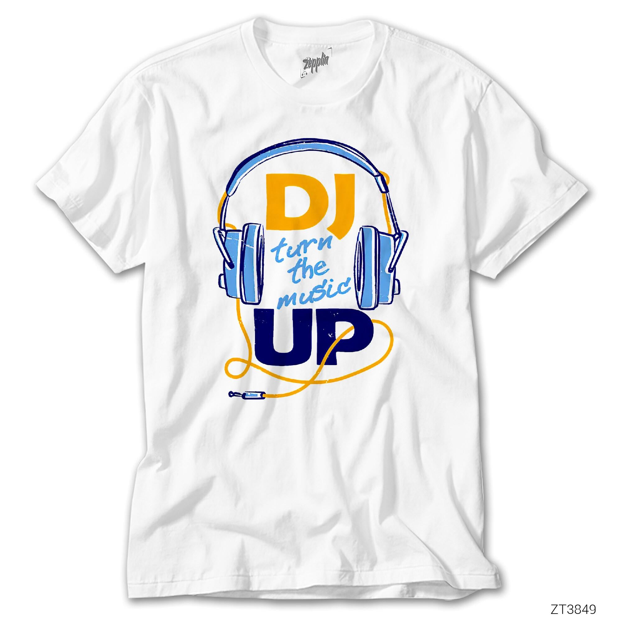 Turn it up! Beyaz Tişört