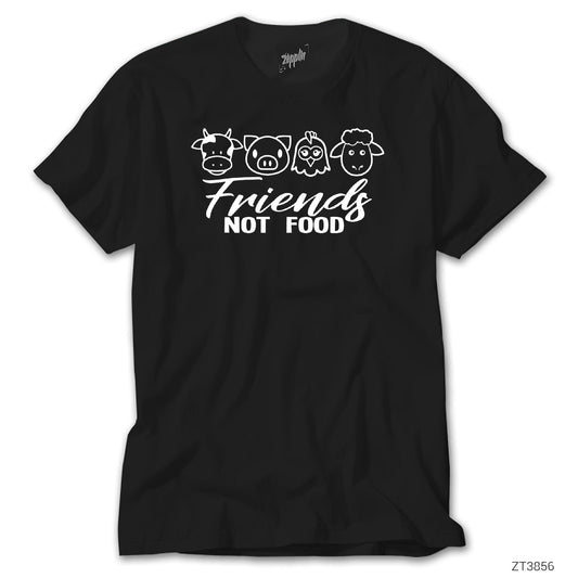 Vegan Not Food Siyah Tişört