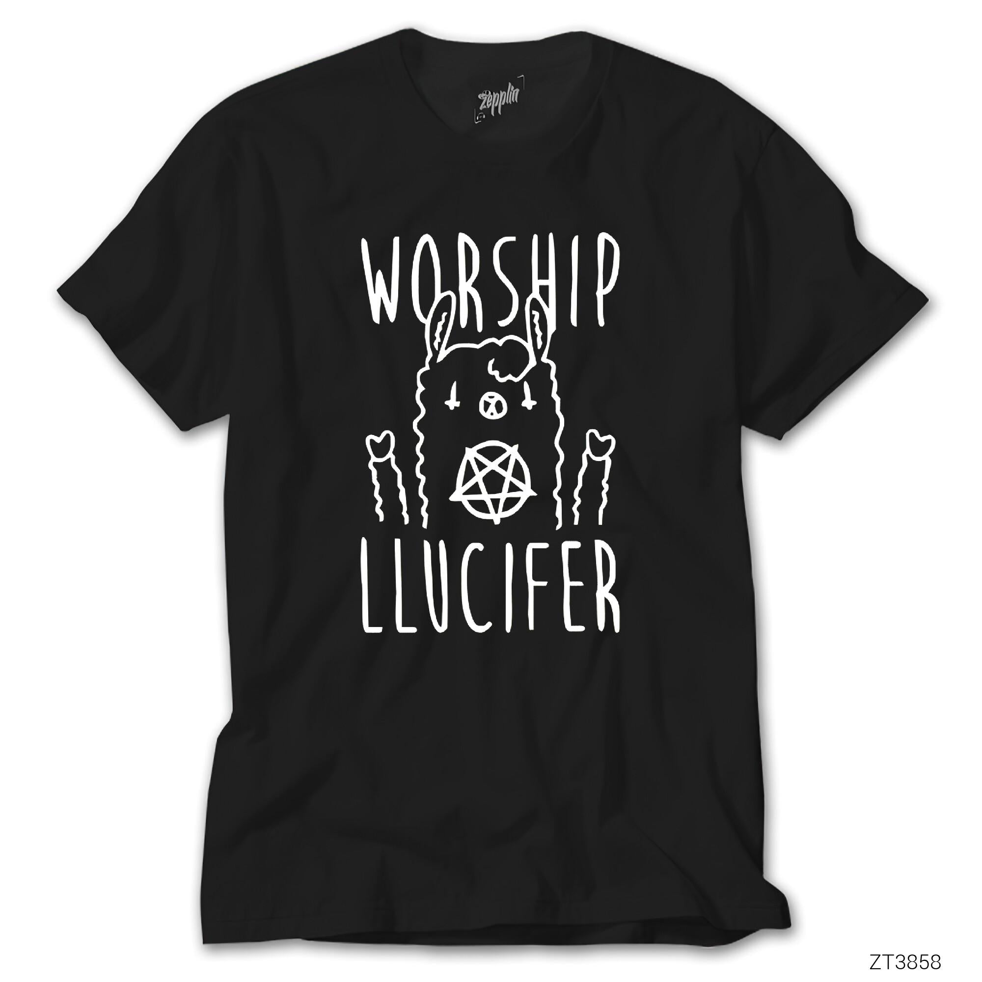 Worship Lucifer Siyah Tişört