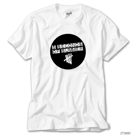 5 Seconds Of Summer Circle Beyaz Tişört