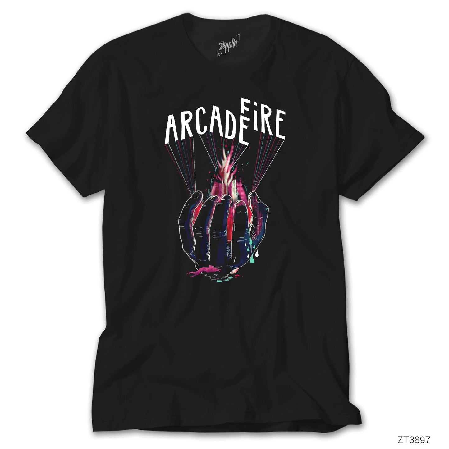 Arcade Fire Hand Siyah Tişört