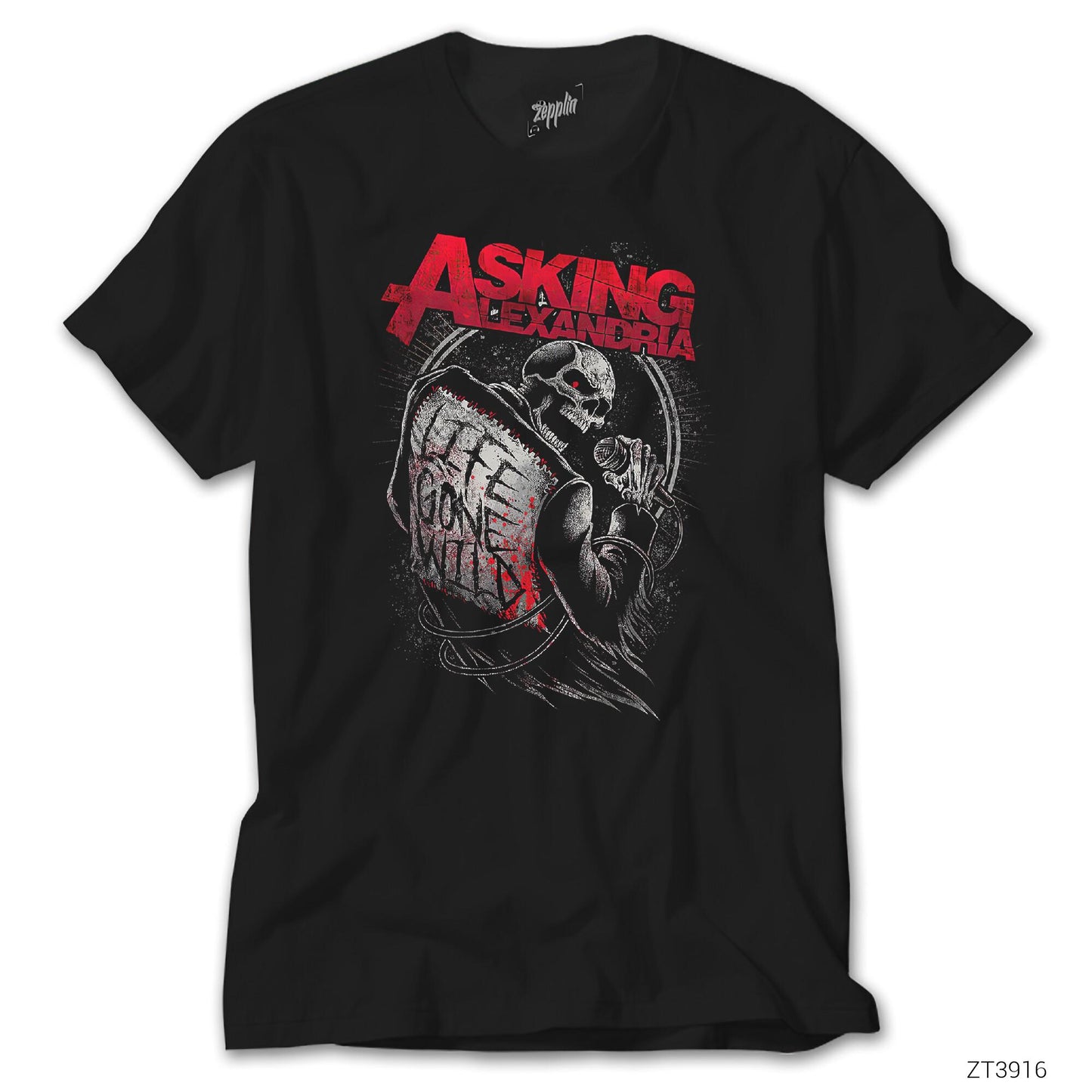 Asking Alexandria Life Gone Wild Siyah Tişört