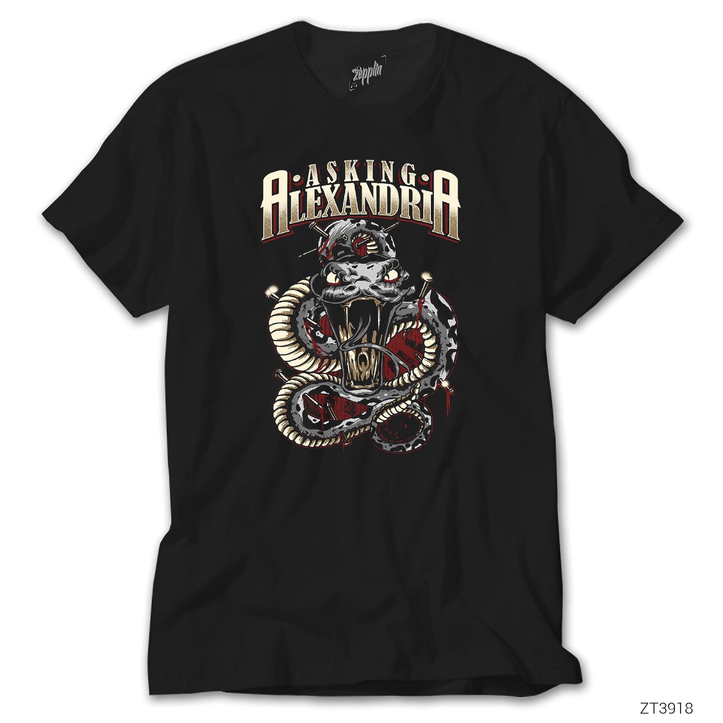 Asking Alexandria Snake Siyah Tişört