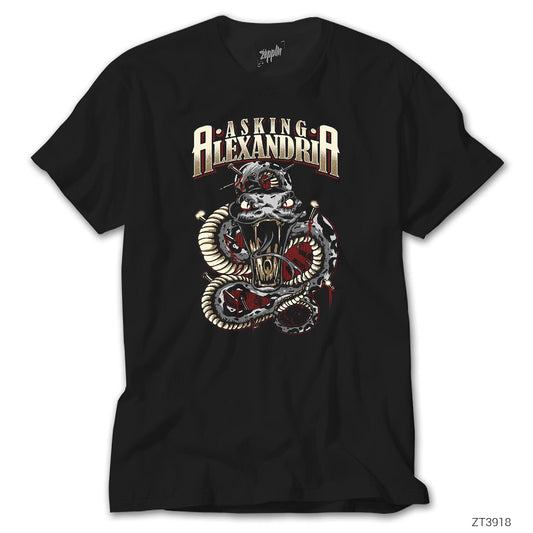 Asking Alexandria Snake Siyah Tişört