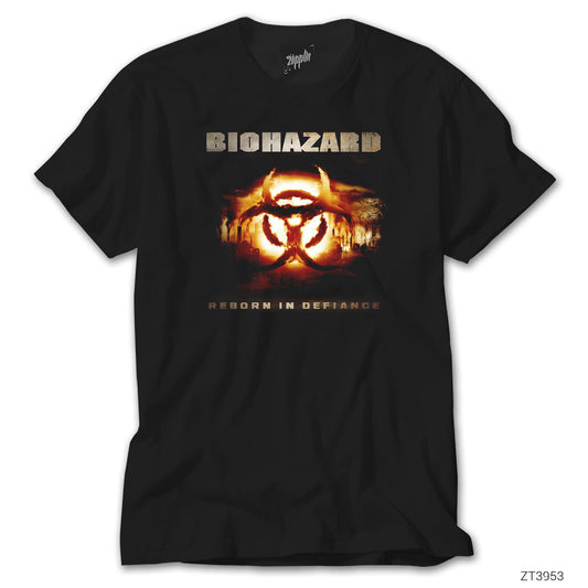 Biohazard Reborn In Defiance Siyah Tişört