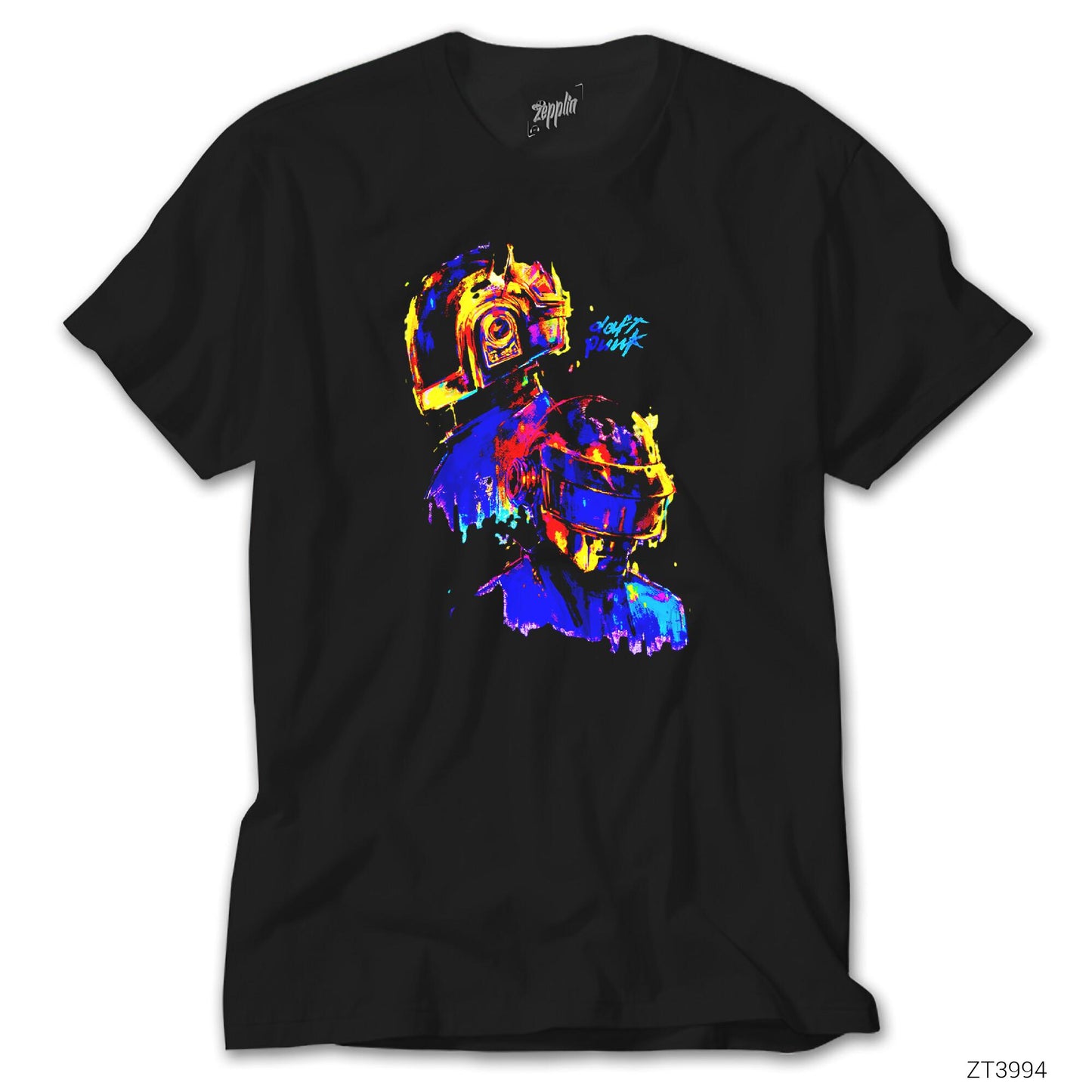 Daft Punk Splash Siyah Tişört