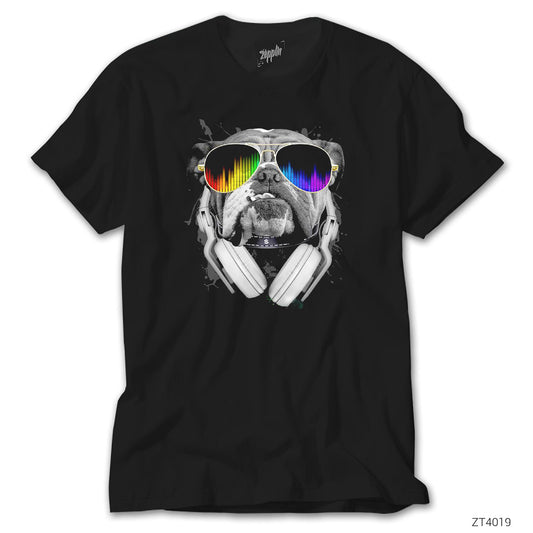 Bulldog DJ Siyah Tişört