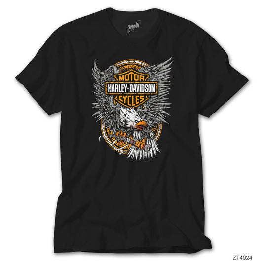 Harley Davidson Engineer Eagle Siyah Tişört