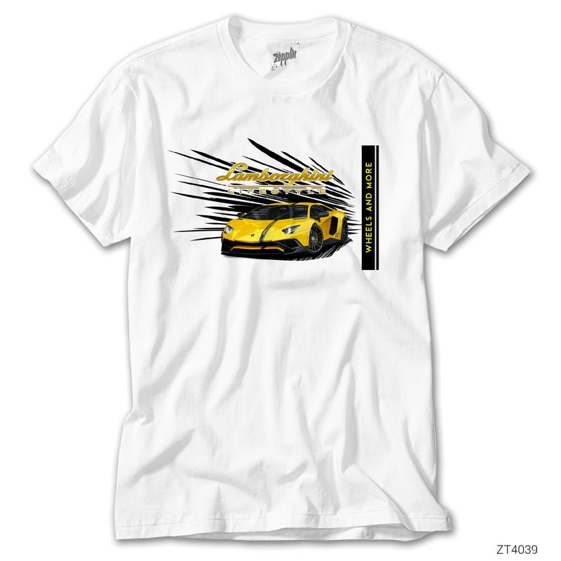 Lamborghini Life Style beyaz tişört