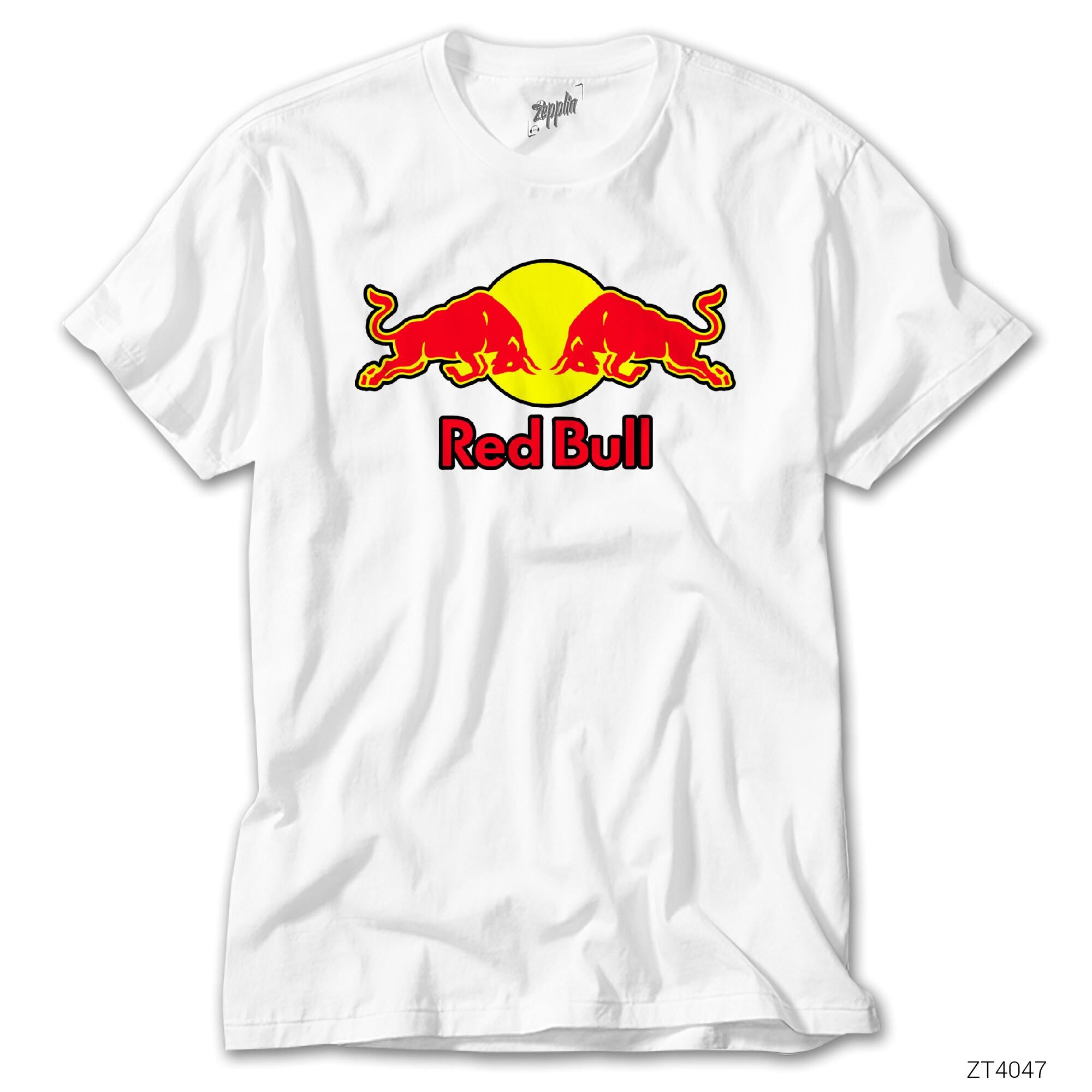 Redbull Logo Beyaz Tişört