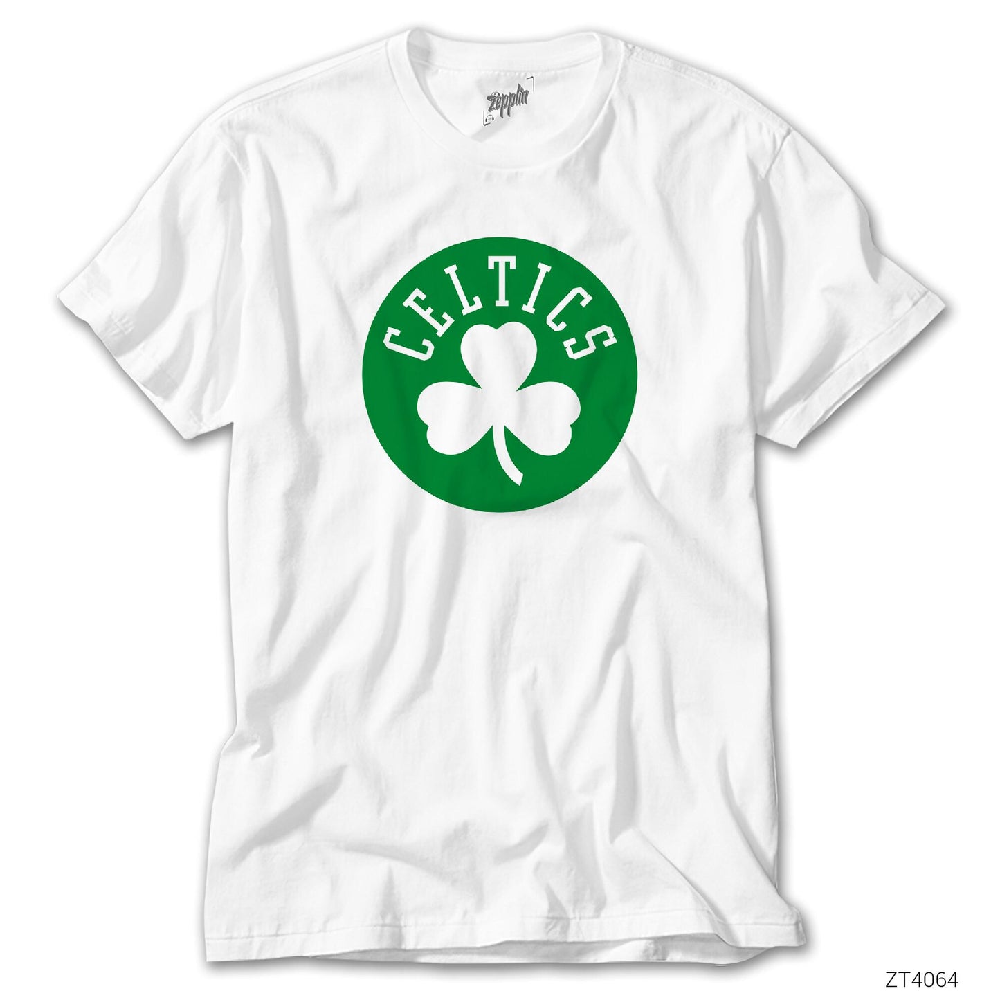 İndirimli Boston Celtics Yonca Logo Beyaz Tişört