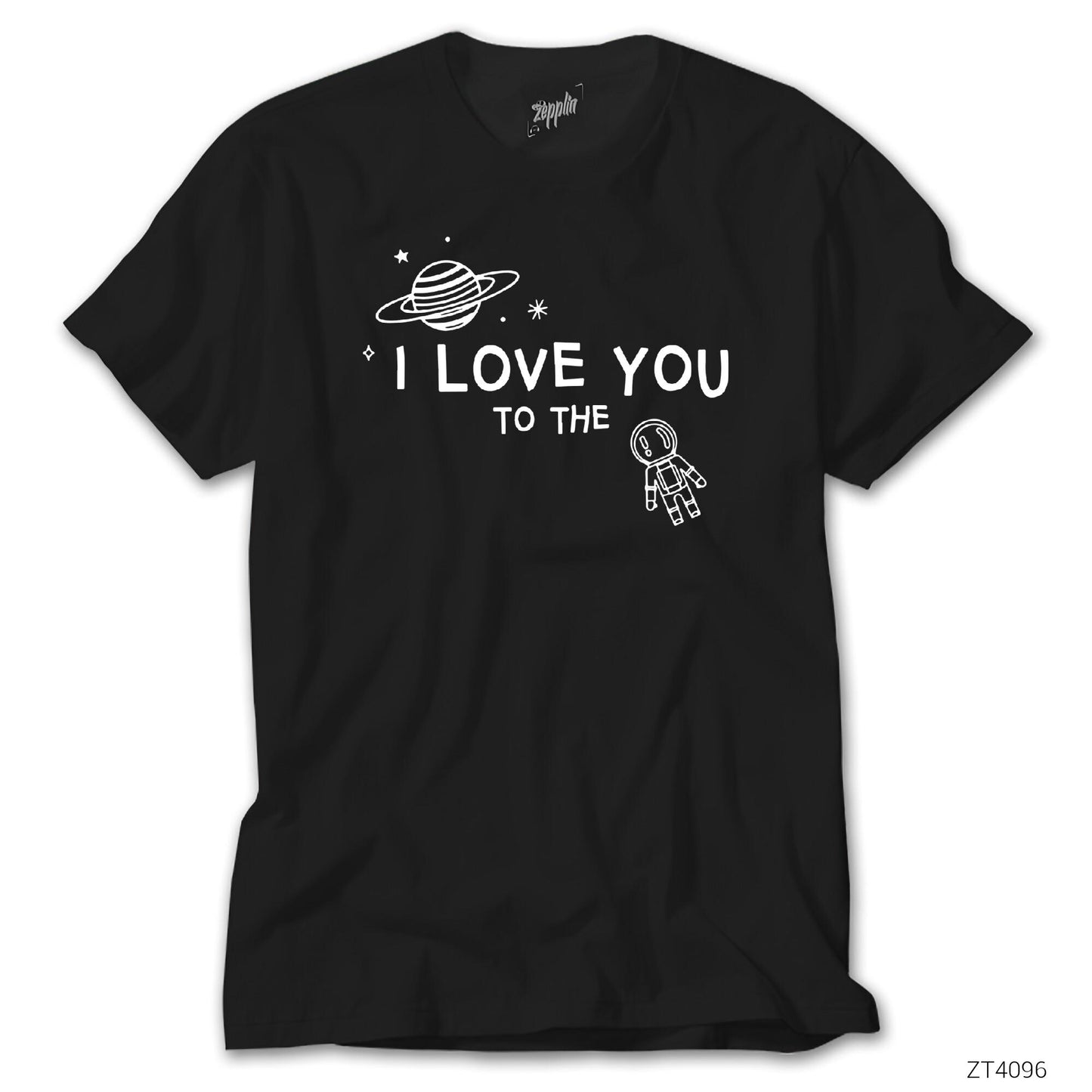 I Love You Astranot Siyah Tişört