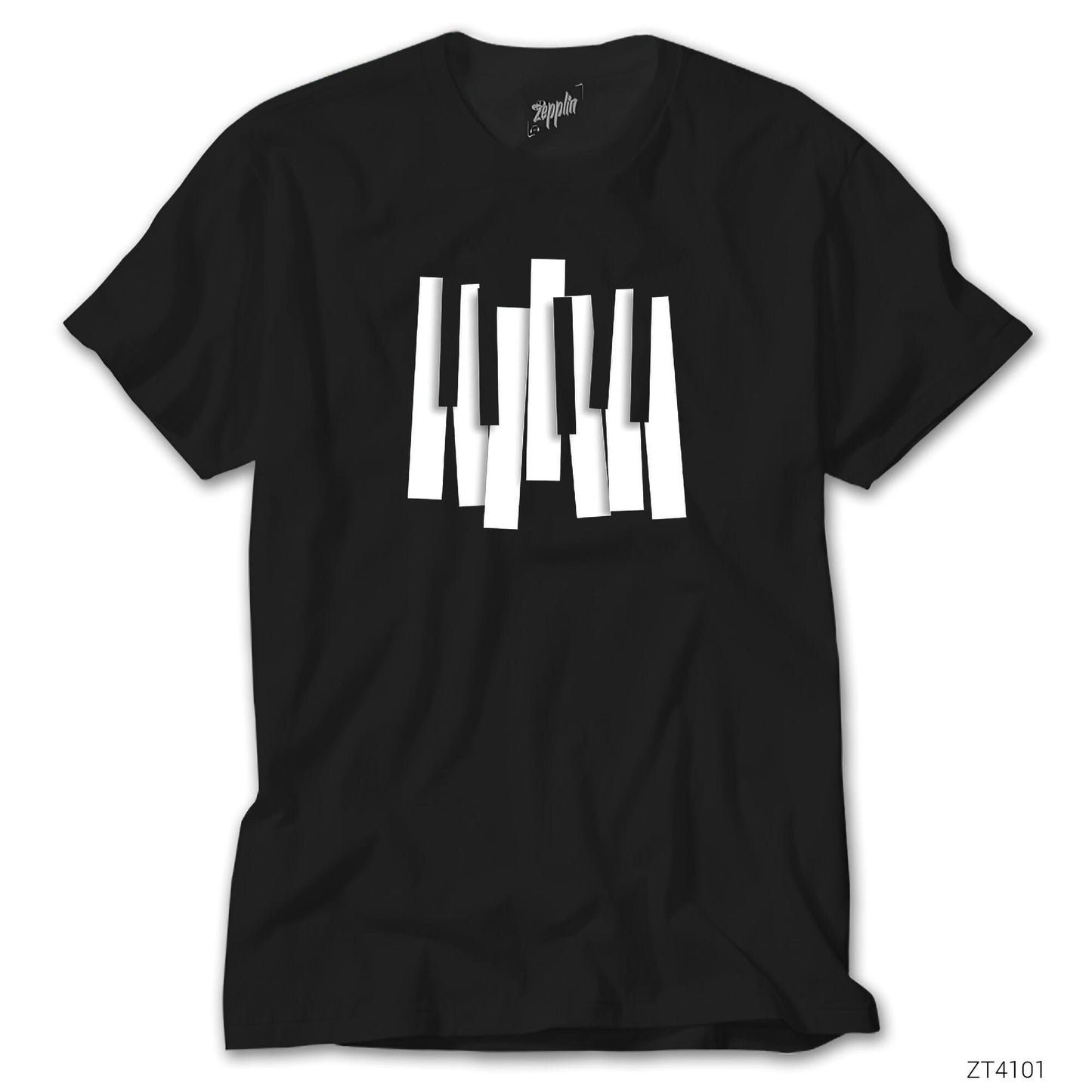 Piano Tuşları Siyah Tişört