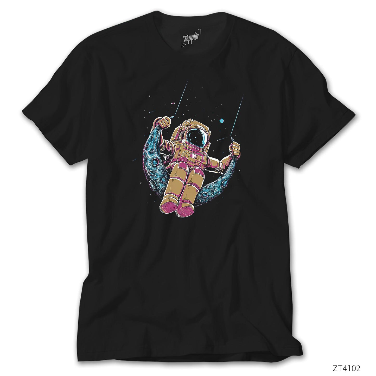 Sallanan Astranot Siyah Tişört