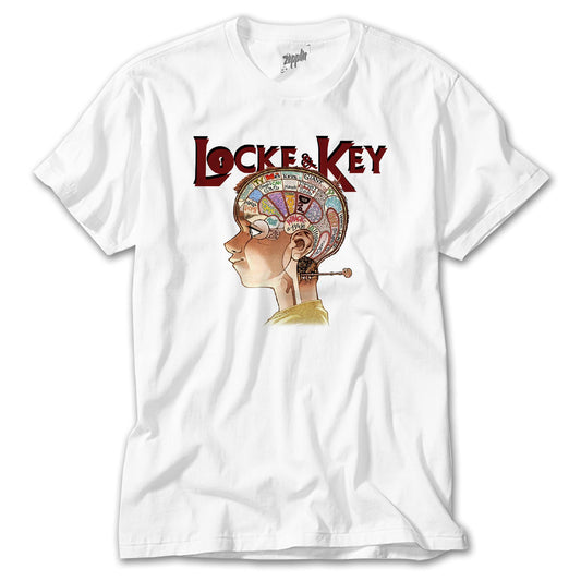 Locke Key Brain Beyaz Tişört
