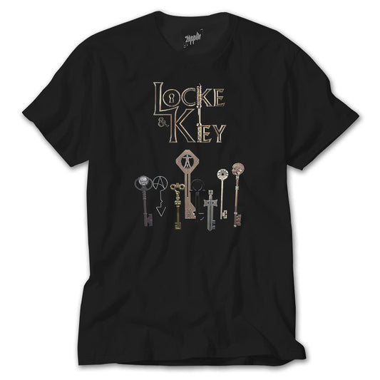 Locke Key Keys Siyah Tişört