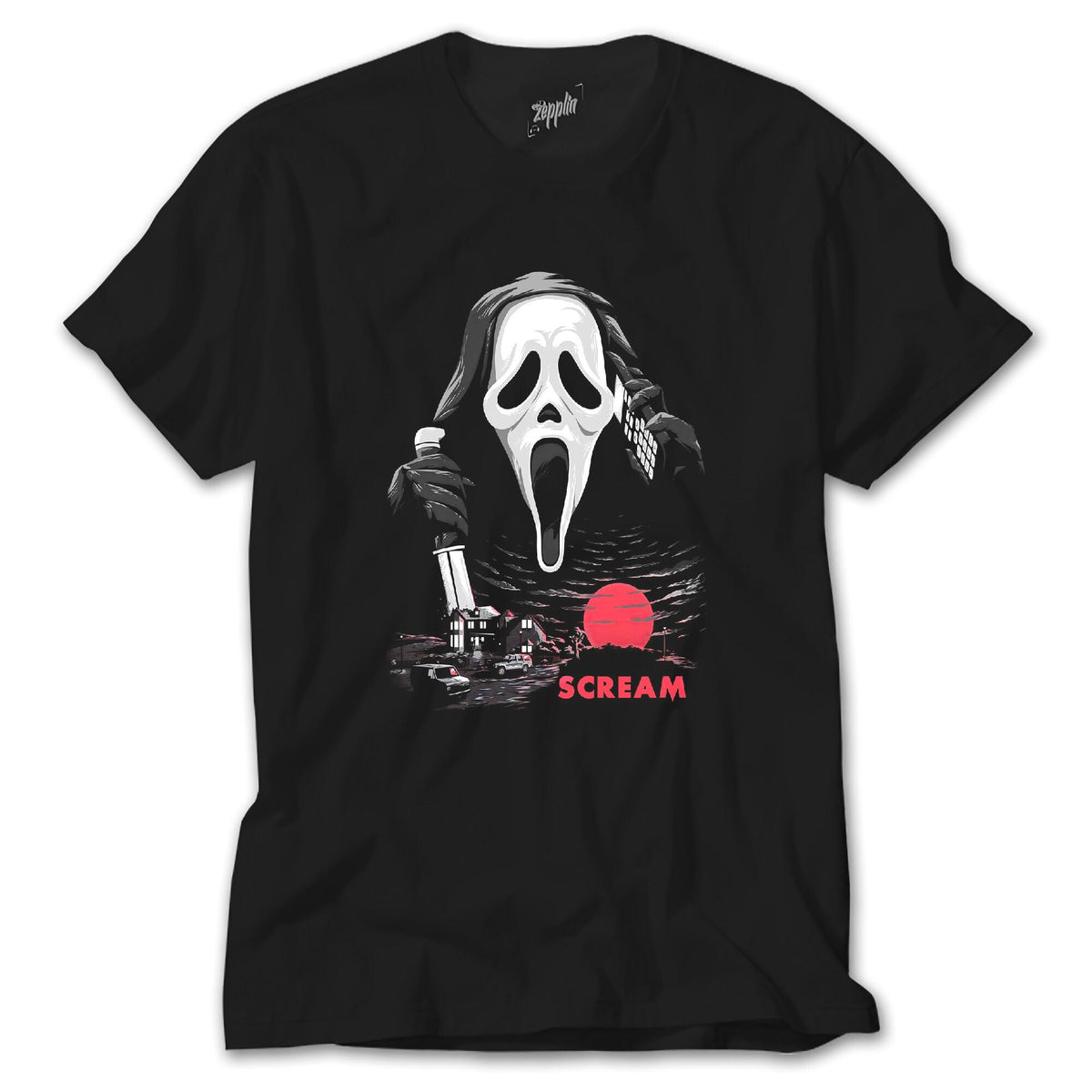 Scream Town siyah tişört