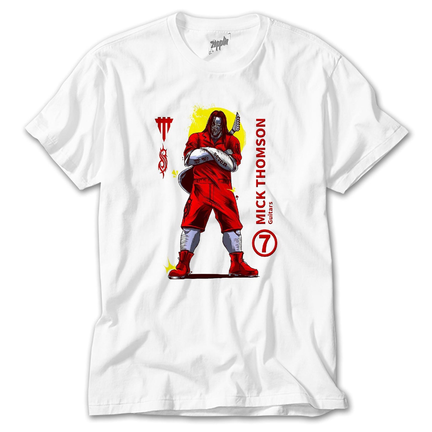 Slipknot Mick Thomson Seven Beyaz Tişört