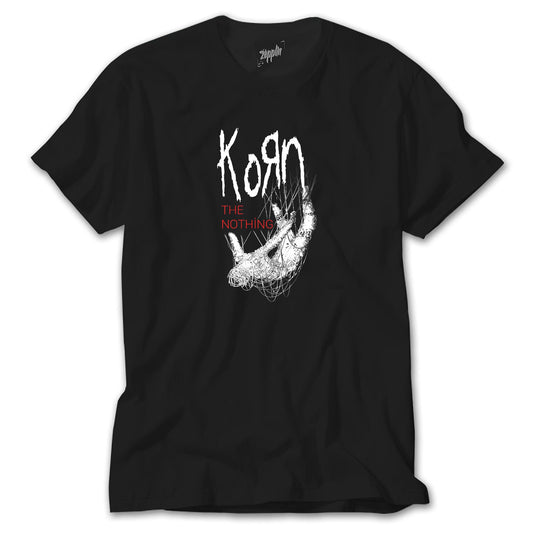 Korn The Nothing Siyah siyah tişört