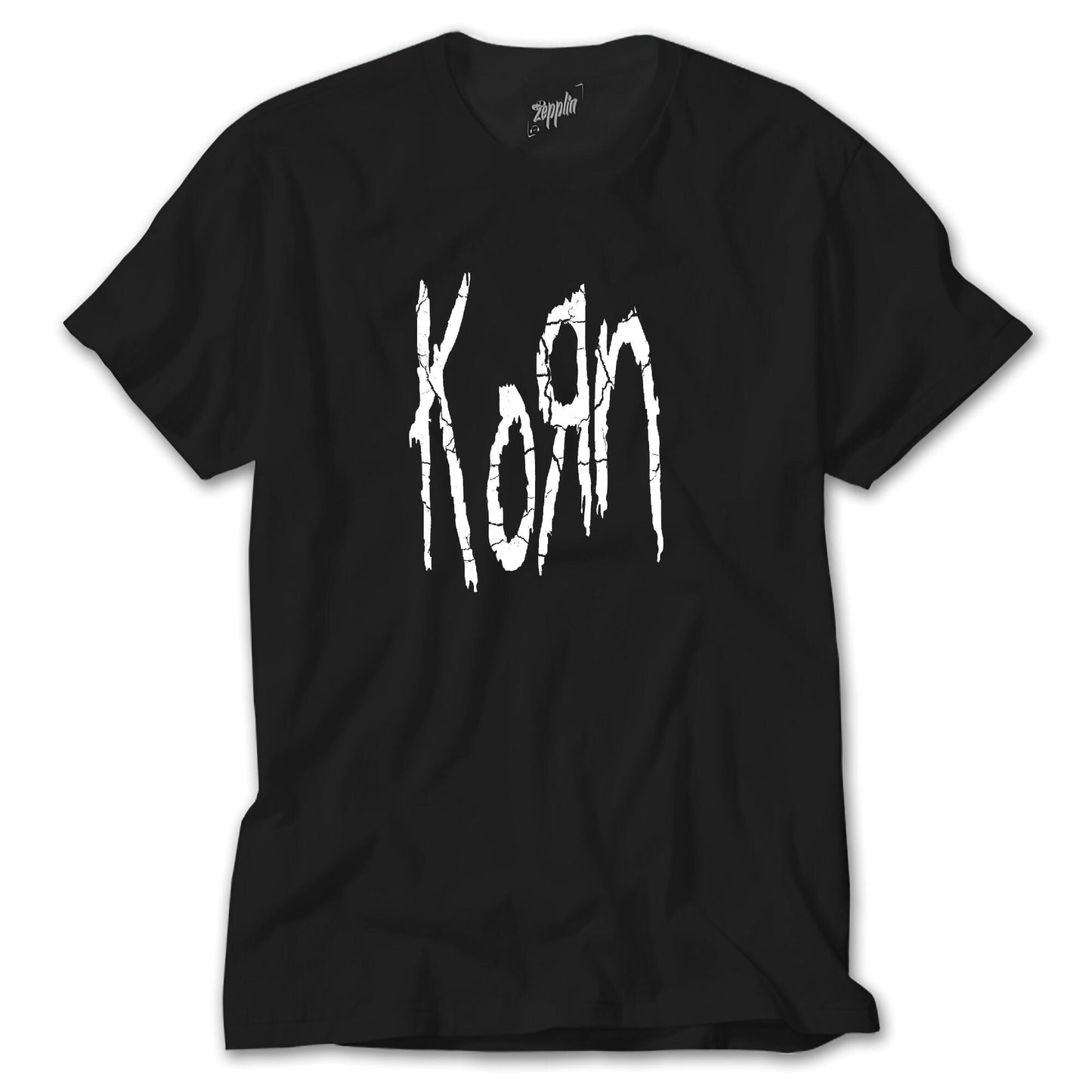 Korn Logo Siyah Tişört
