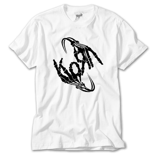 Korn Bone Hand Beyaz Tişört