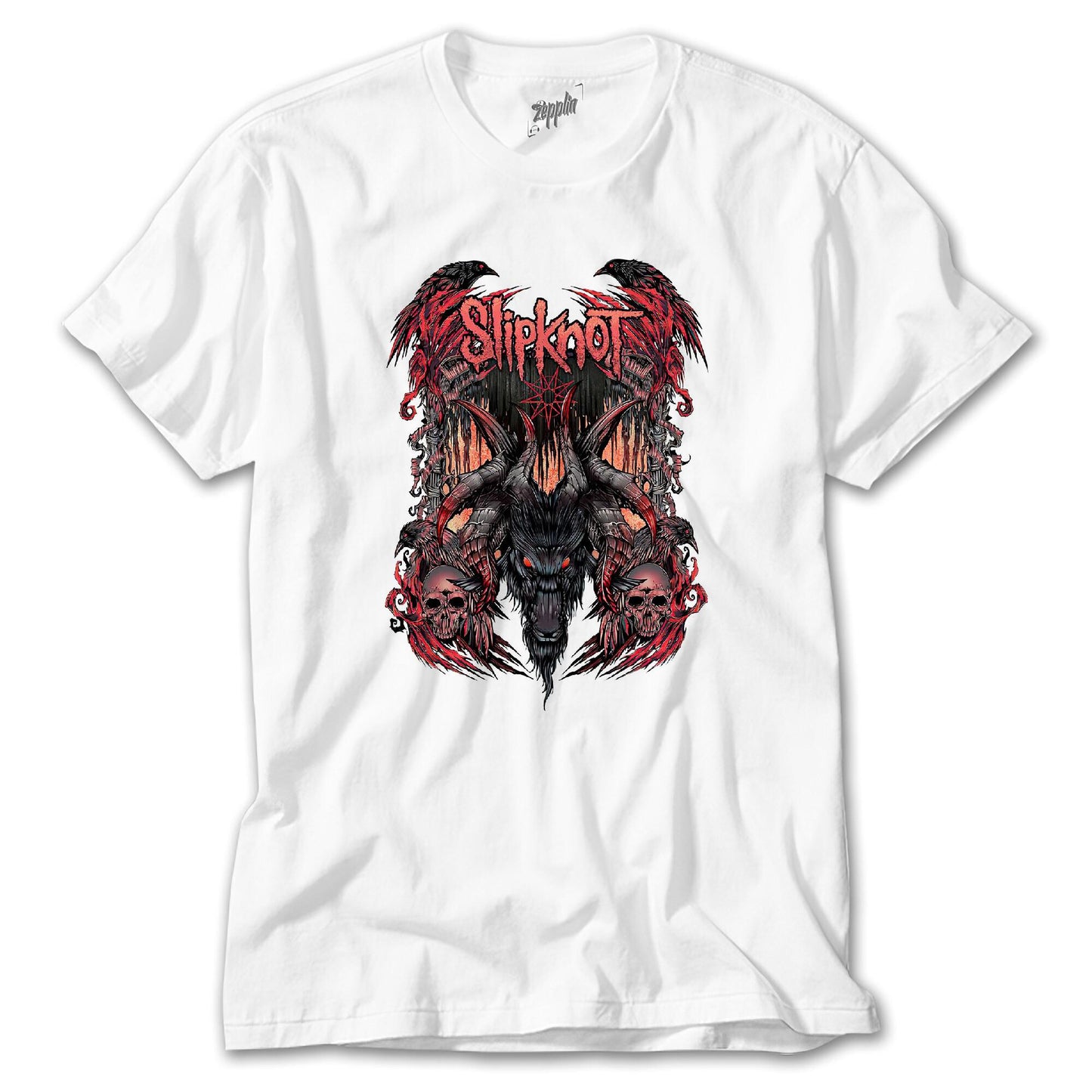 Slipknot Ram Head Beyaz Tişört