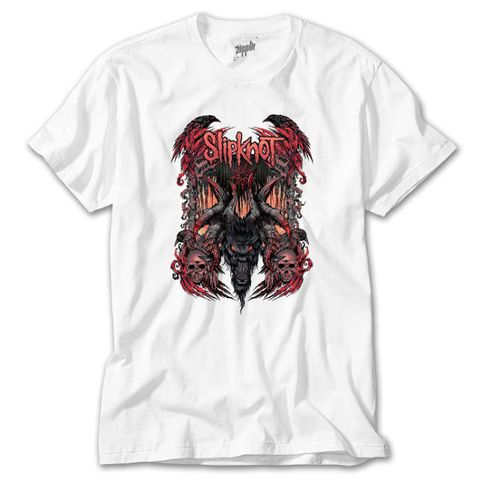 Slipknot Ram Head Beyaz Tişört