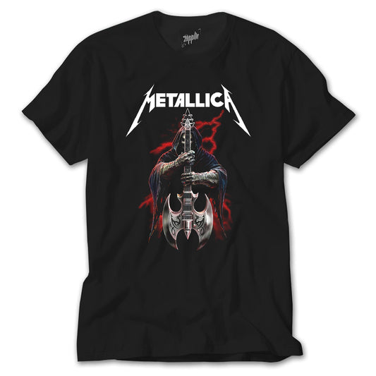 İndirimli Metallica Gitarist Siyah Tişört