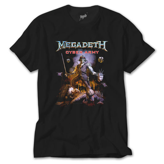 Megadeth Cyber Army Siyah Tişört