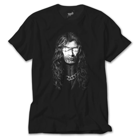Megadeth Dave Mustaine Siluet Siyah Tişört