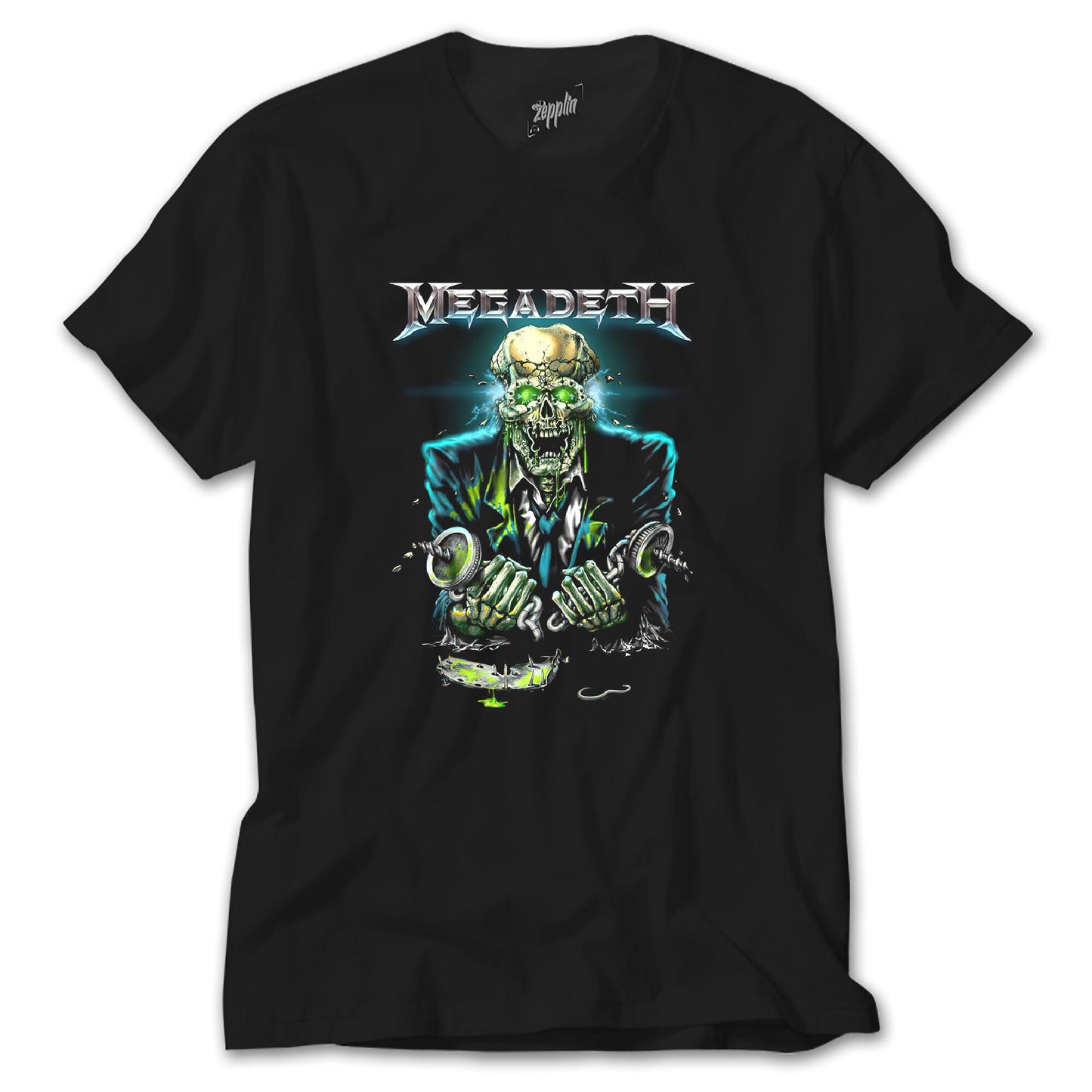 Megadeth Skull Riot Siyah Tişört