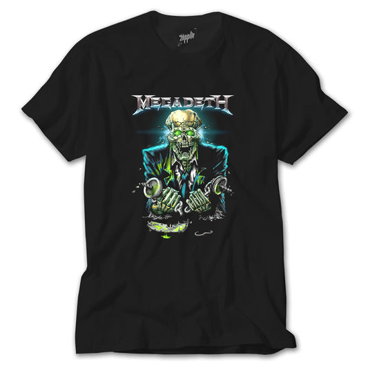 Megadeth Skull Riot Siyah Tişört