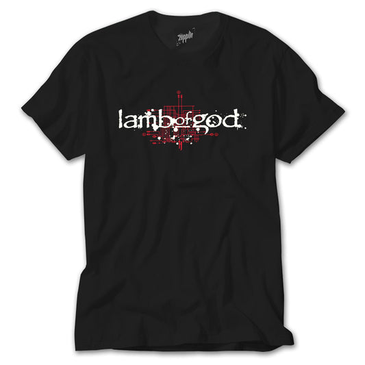 İndirimli Lamb Of God Logo Siyah Tişört
