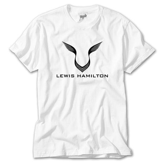 Lewis Hamilton Logo Beyaz Tişört