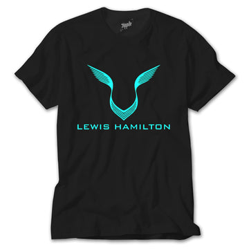 Lewis Hamilton Logo 2 Siyah Tişört