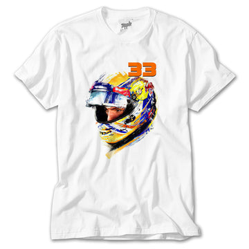 F1 Max Verstappen Beyaz Tişört