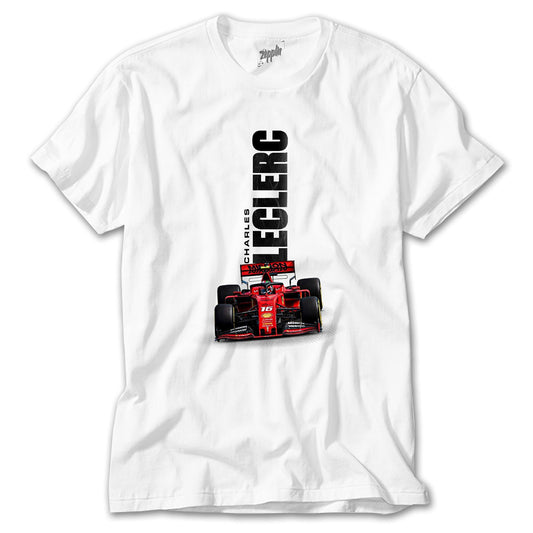 F1 Charles 16 Beyaz Tişört