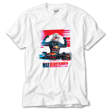 F1 Max Verstappen Eyes Beyaz Tişört