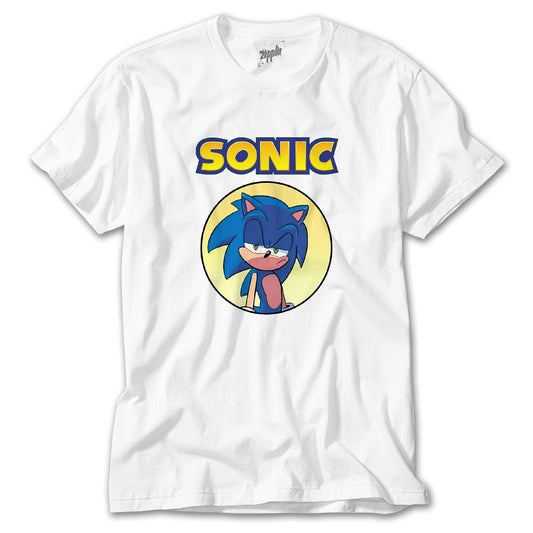 Sonic Cartoon Beyaz Tişört