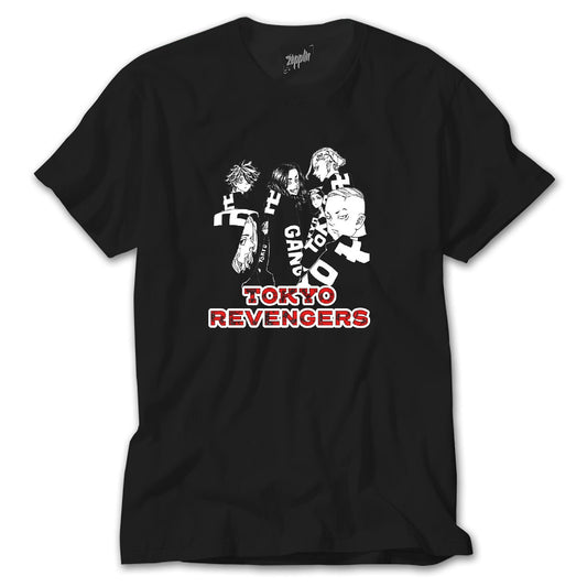 Tokyo Revengers Characters Siyah Tişört