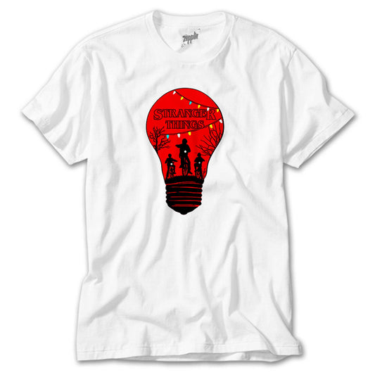 Stranger Things Lamp Beyaz Tişört