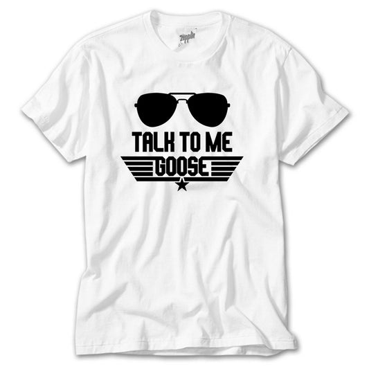 Top Gun Talk To Me Beyaz Tişört